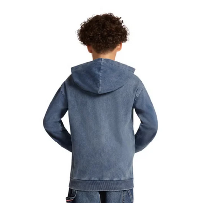 CALVIN KLEIN - Veste à capuchon avec fermeture à glissière pour enfant bleu | CALVIN KLEIN - Youth Blue Full Zip Hoodie 
