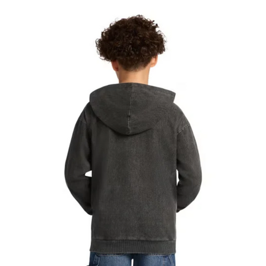 CALVIN KLEIN - Veste à capuchon avec fermeture à glissière pour enfant noir | CALVIN KLEIN - Youth Black Full Zip Hoodie 
