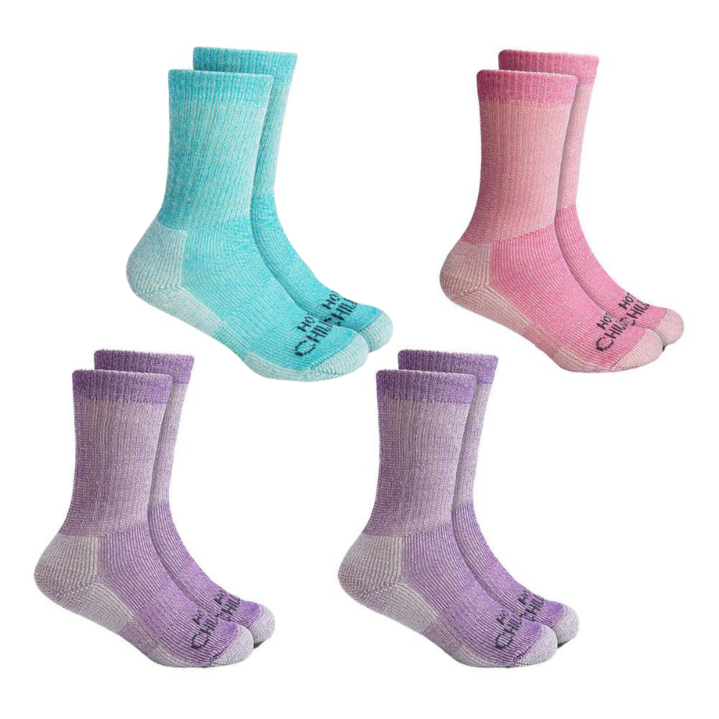 HOT CHILLYS - 6 Paires de Chaussettes de Randonnée pour Enfant