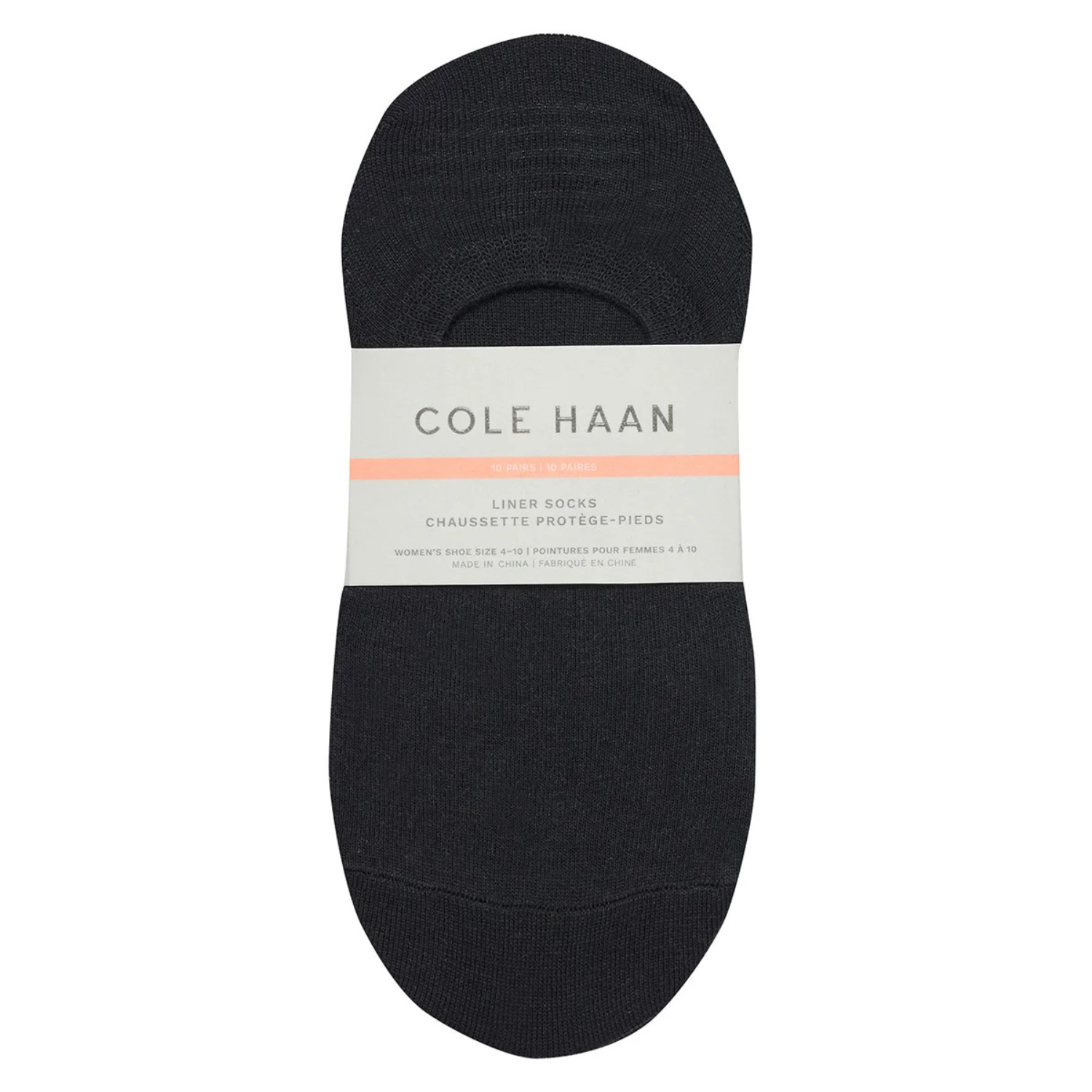 COLE HAAN - Paquet de 10 Paires de Chaussettes Protège-Pieds-pack-pairs-liner-socks-costco-3345678-noir-black