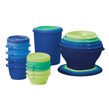 TUPPERWARE - Ensemble 16 Pièces Collection Heritage-container-set-costco-1825596-blue-bleu
