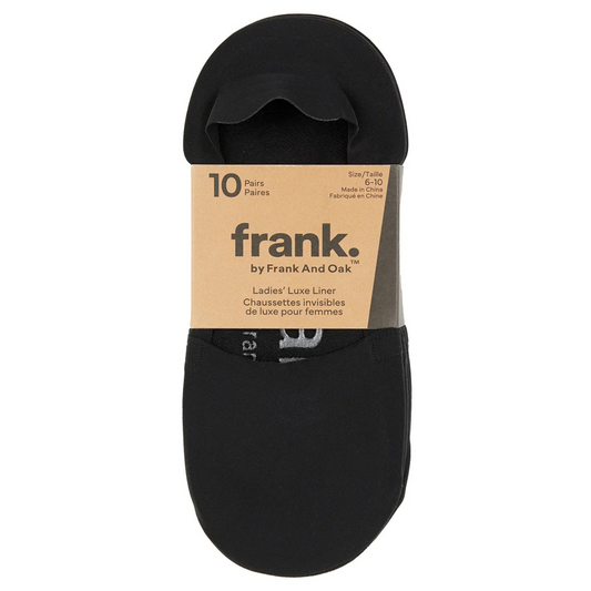 FRANK. BY FRANK AND OAK - 10 Paires de Chaussettes Invisibles de Luxe pour Femme-ladies-luxe-liner-costco-pairs-women's-1049672-noir-black