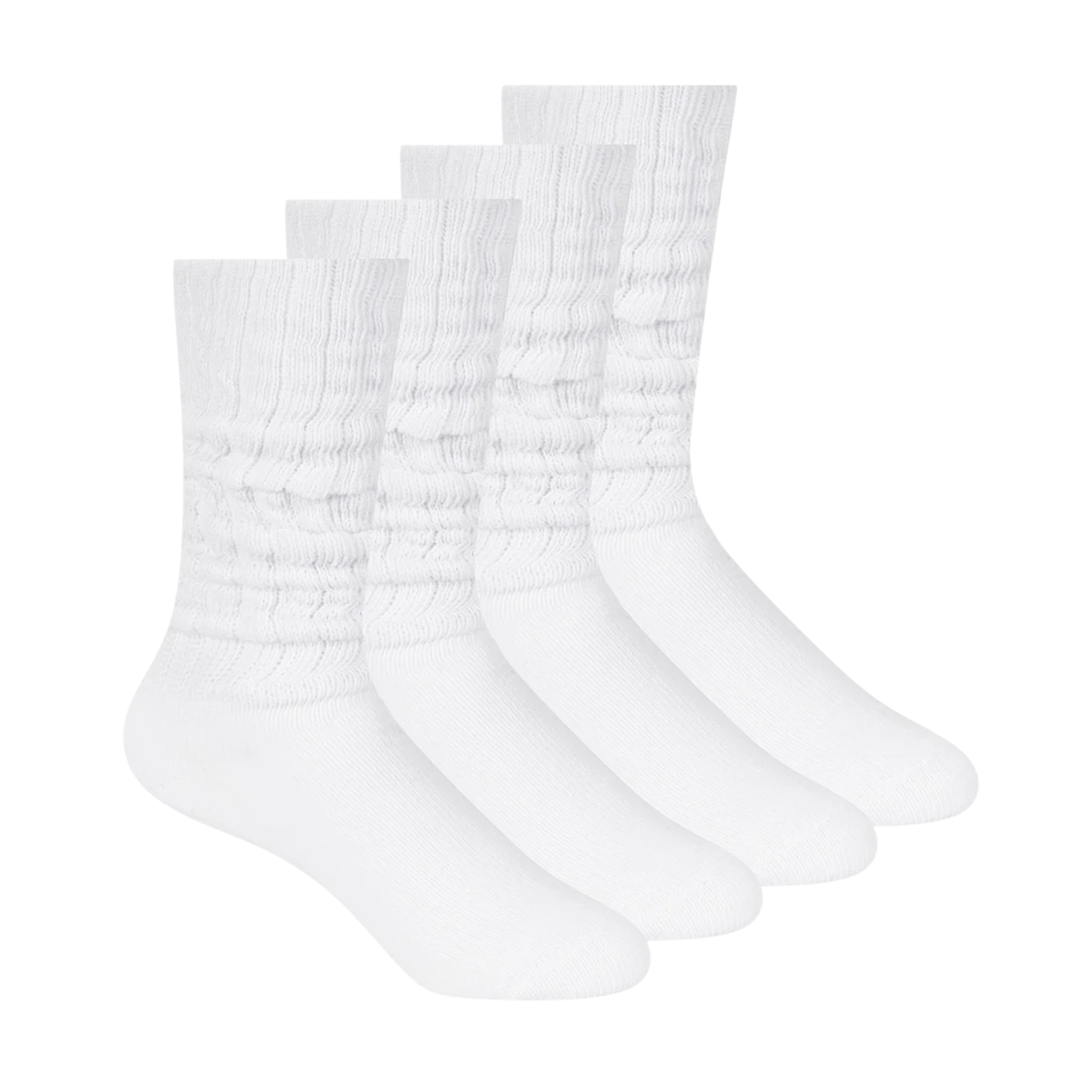 SCOTCH & SODA - Paquet de 4 Chaussettes Accordéons Mi-Mollet-pack-slouch-crew-socks-costco-1925617-white-blanc