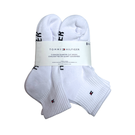 tommy-hilfiger-paquet-8-paires-chaussettes-un-quart-coussinées-cushion-pack-pairs-quarer-cut-socks