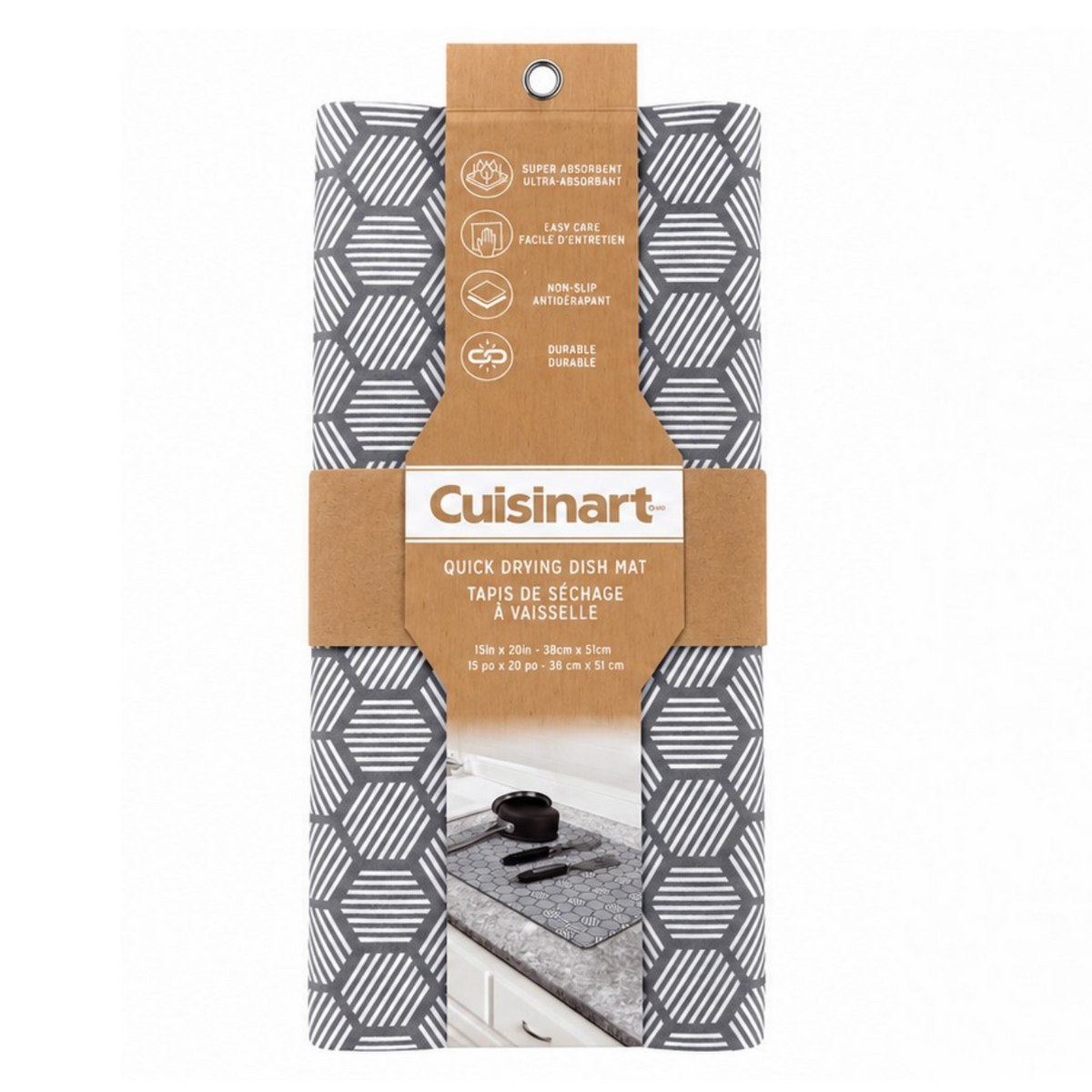CUISINART – Tapis de séchage pour vaisselle Gris | CUISINART - Quick drying dish mat grey