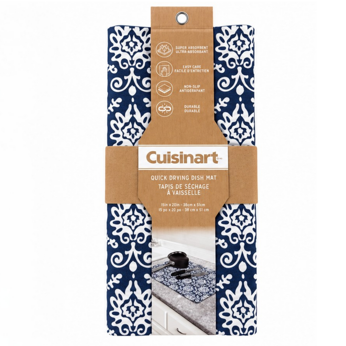CUISINART – Tapis de séchage pour vaisselle marine | CUISINART - Quick drying dish mat navy