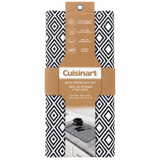 CUISINART – Tapis de séchage pour vaisselle noir | CUISINART - Quick drying dish mat black