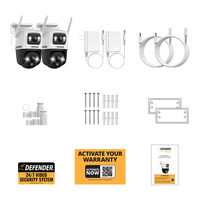 DEFENDER - Ensemble de 2 Caméras de Sécurité Guard Pro 3K+-ia-ai-security-cameras-pack-set-costco-1858671-ip10mdcb2-64-4