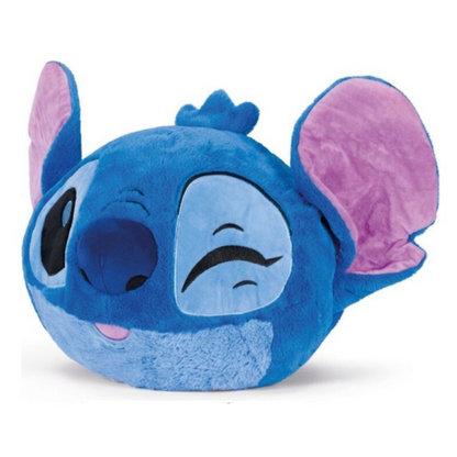 Disney Stitch – Peluche chauffe-mains bleue avec ouvertures latérales | Disney Stitch – Blue hand-warming plush pillow with side openings