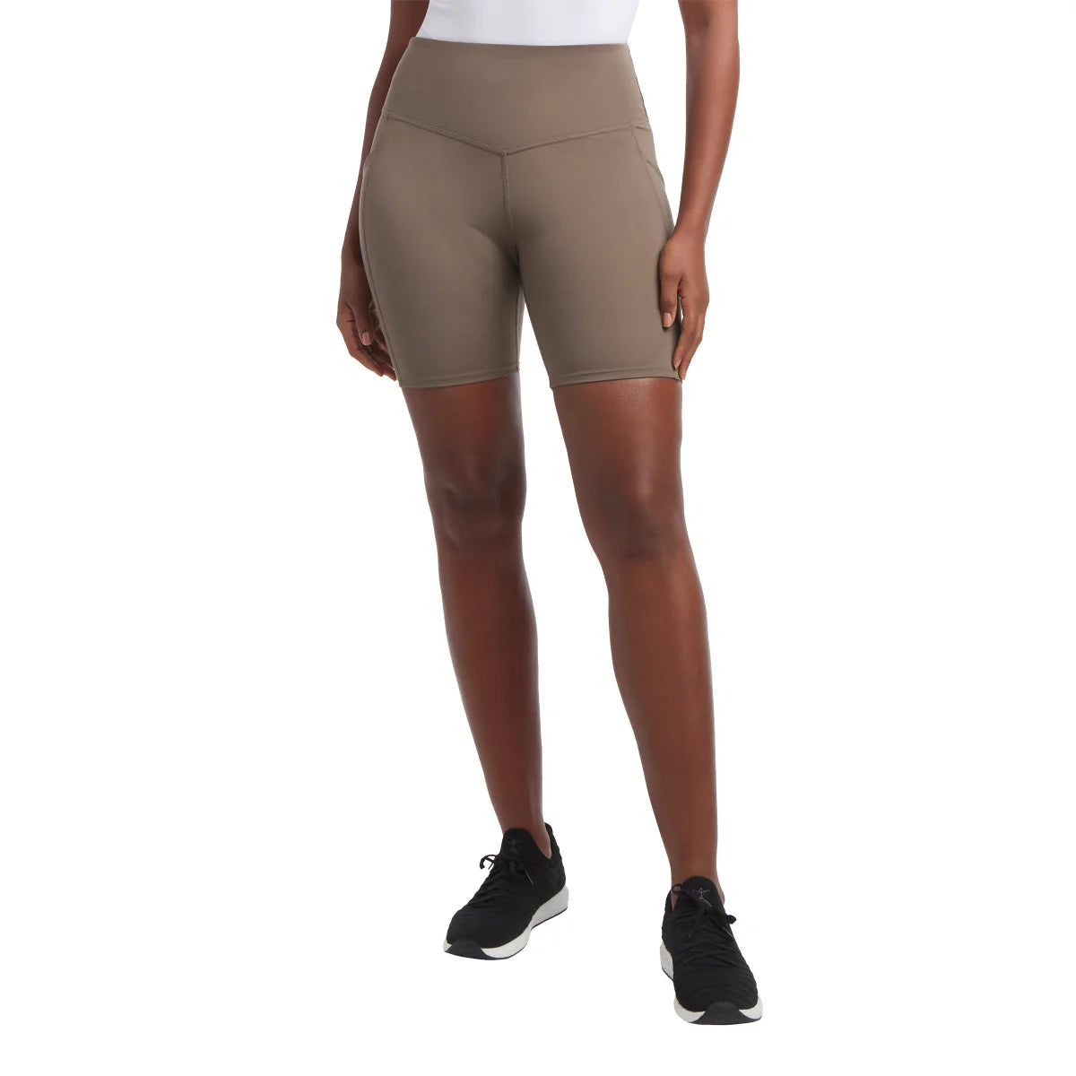 DANSKIN - Cuissard d'Entrainement pour Femme-women's-bike-short-costco-1872377-brun-brown