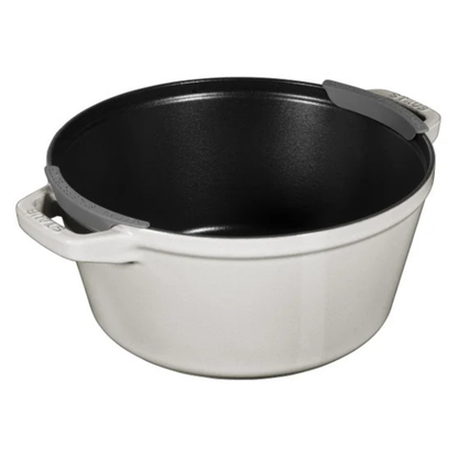 STAUB - Ensemble de Cocottes en Fonte Empilable, 4 Pièces *Boite Ouverte*-stackable-cast-iron-dutch-oven-set-piece-costco-1777875-modele-model-1010892-Truffe-blanche-White-truffle