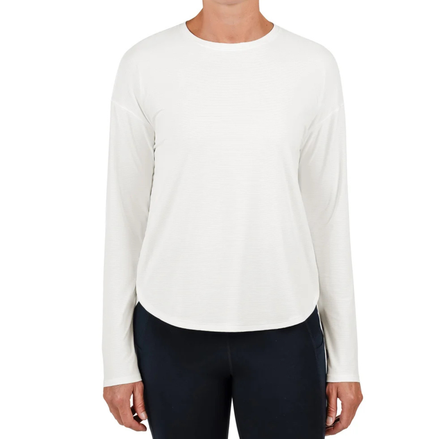 TUFF ATHLETICS - Chandail de Sport pour Femme-Womens-Long-Sleeve-Active-Top-Blanc-White-1934880- 1962843