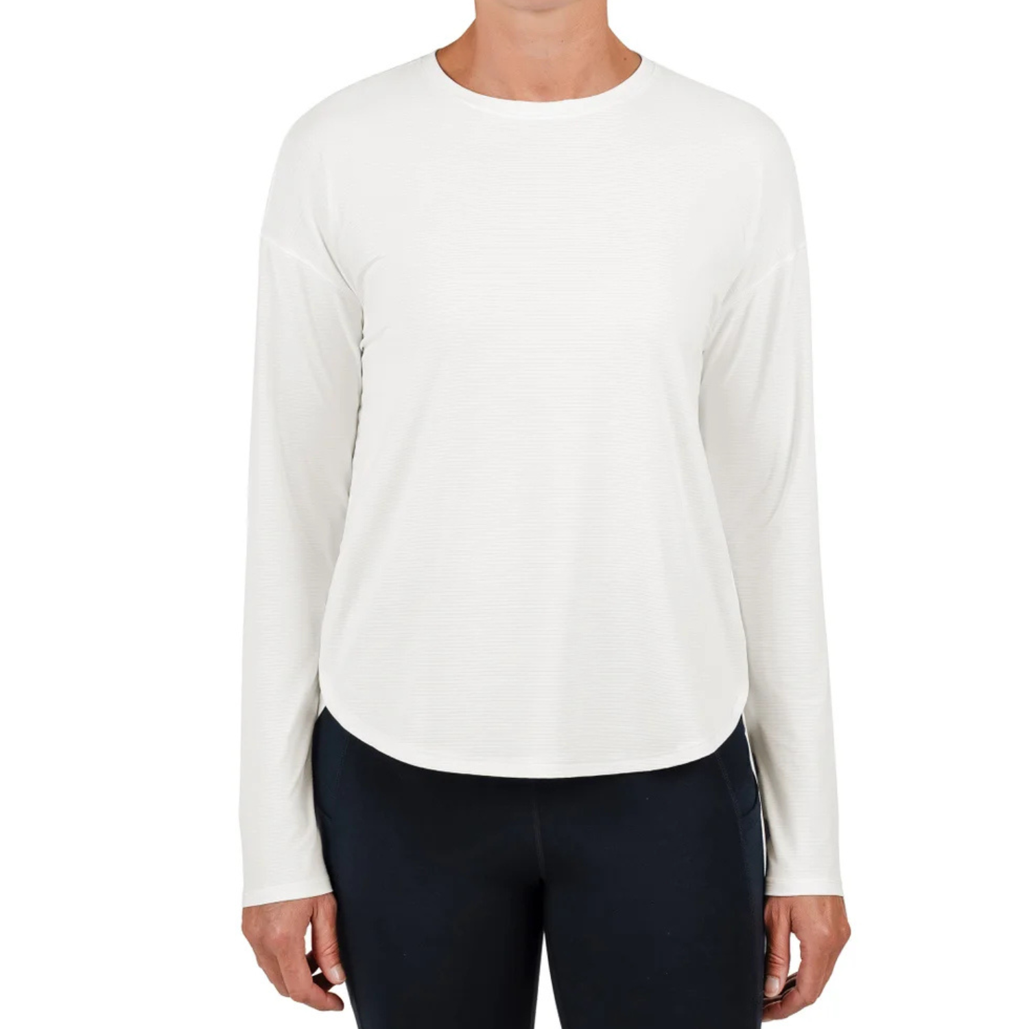 TUFF ATHLETICS - Chandail de Sport pour Femme-Womens-Long-Sleeve-Active-Top-Blanc-White-1934880- 1962843