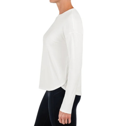 TUFF ATHLETICS - Chandail de Sport pour Femme-Womens-Long-Sleeve-Active-Top-Blanc-White-1934880- 1962843