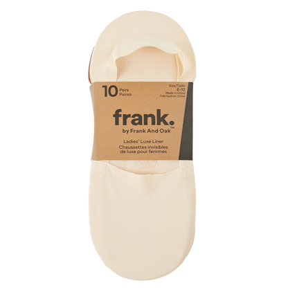 FRANK ABD OAK - Paquet de 10 Chaussettes Invisibles de Luxe pour Femmes - 10-Pack Women's Luxury No-Show Socks