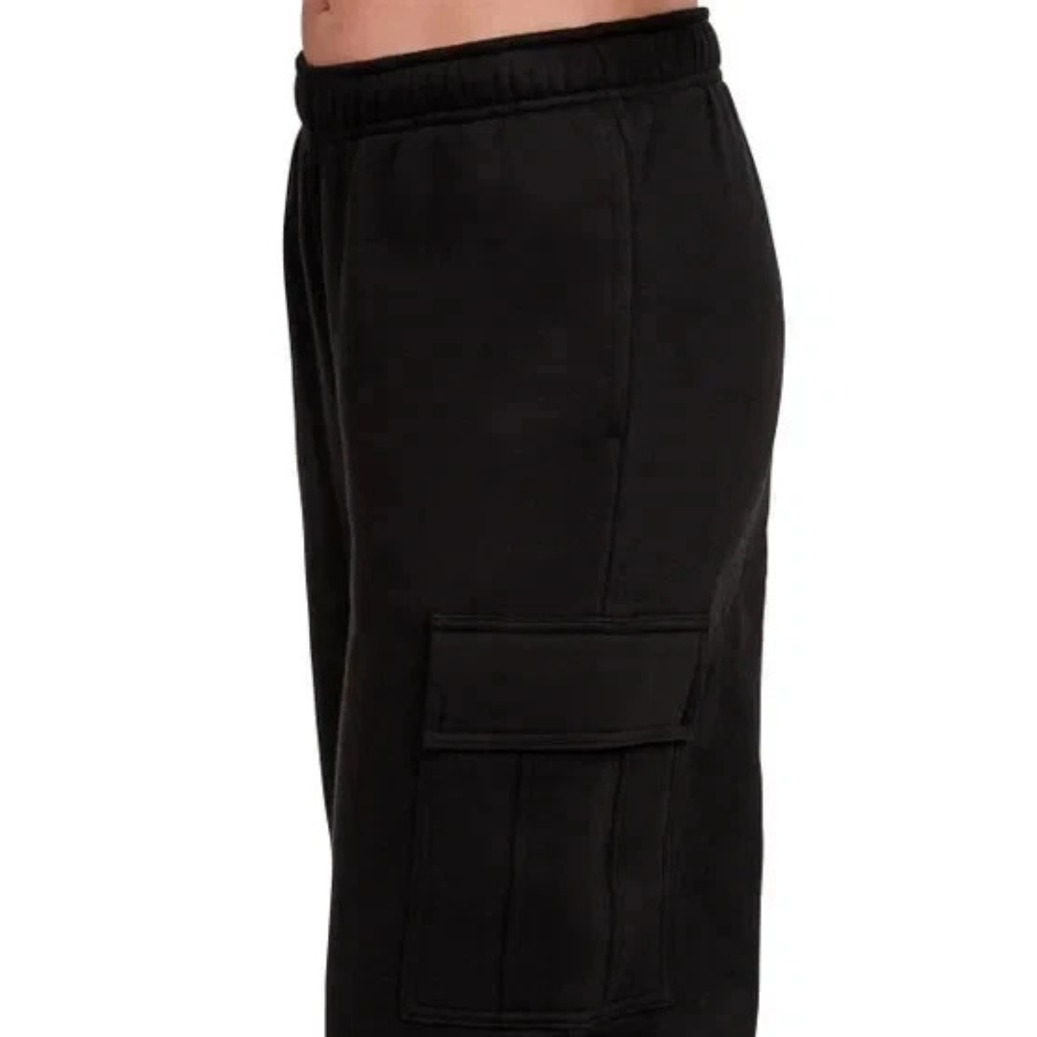 TUFF ATHLETICS - Pantalon Cargo en Molleton pour Femme-Womens-Fleece-Cargo-Jogger-Noir-Black-1930076