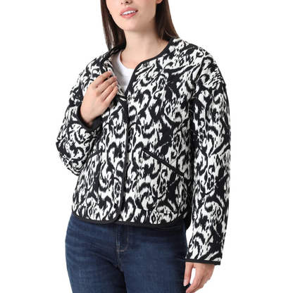 TAHARI - Veste Matelassée pour Femme-Womens-quilted-jacket-Noir-Blanc-Black-White-1952292-1971967