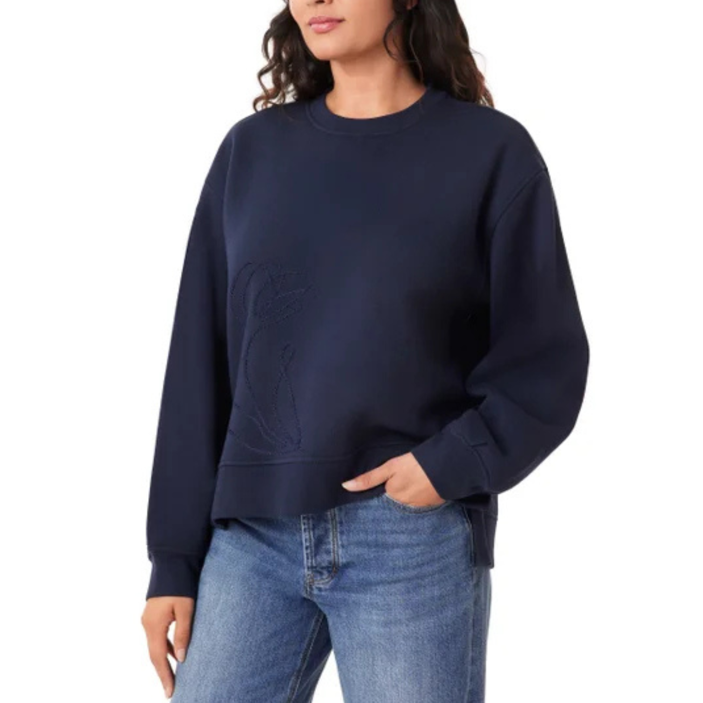 SCOTCH & SODA - Chandail à Col Rond pour Femme-Womens-Crewneck-Sweater-Bleu-Marine-Blue-Navy-1961337-1970922