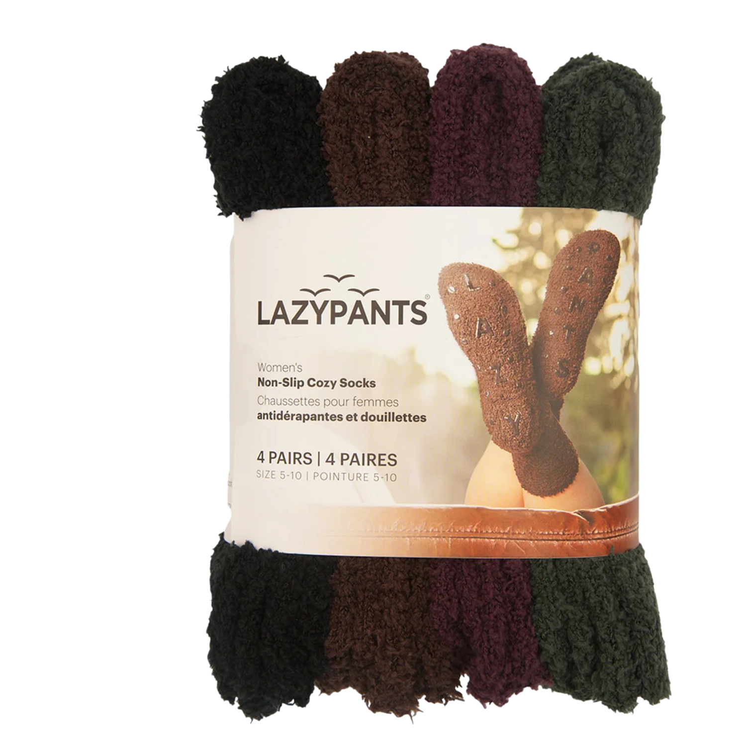LAZYPANTS - Paquet de 4 Paires de Chaussettes Antidérapantes Pour Femme-Womens-4-Pack-Non-Slip-Socks-Noir-Black-1919417-1953156