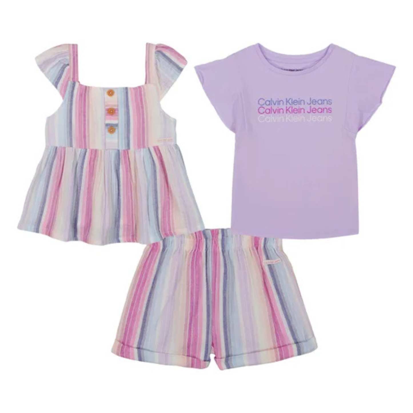 CALVIN KLEIN - Ensemble 3 Pièces pour Fille-Girls-3-Piece-Set-Mauve-Purple-8324400