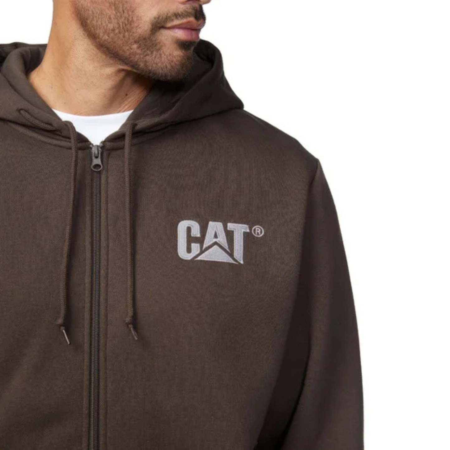 CAT - Veste à Fermeture à Glissière pour Homme-Mens-Full-Zip-Hoodie-Brun-Brown-1974269-1969217