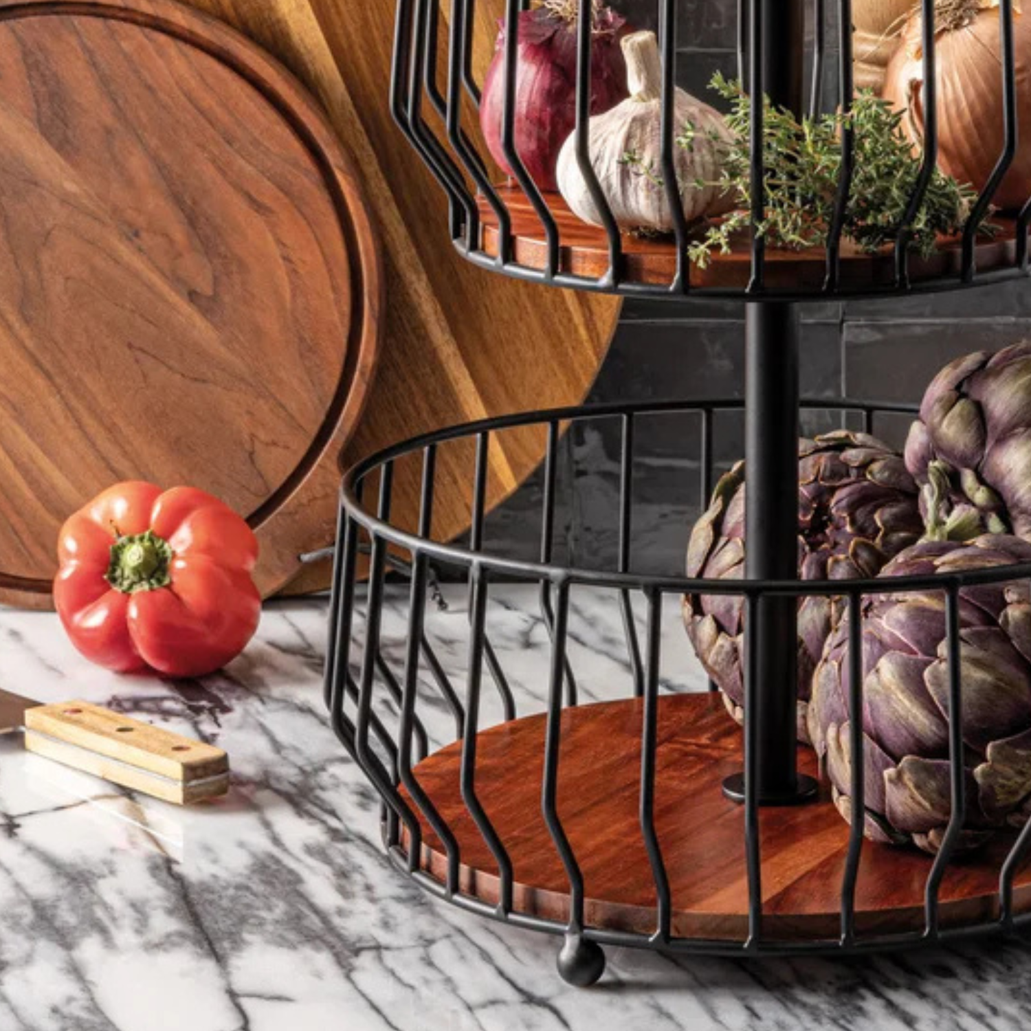 OVER & BACK - Panier à 2 Niveaux-2-tier-basket-1986459