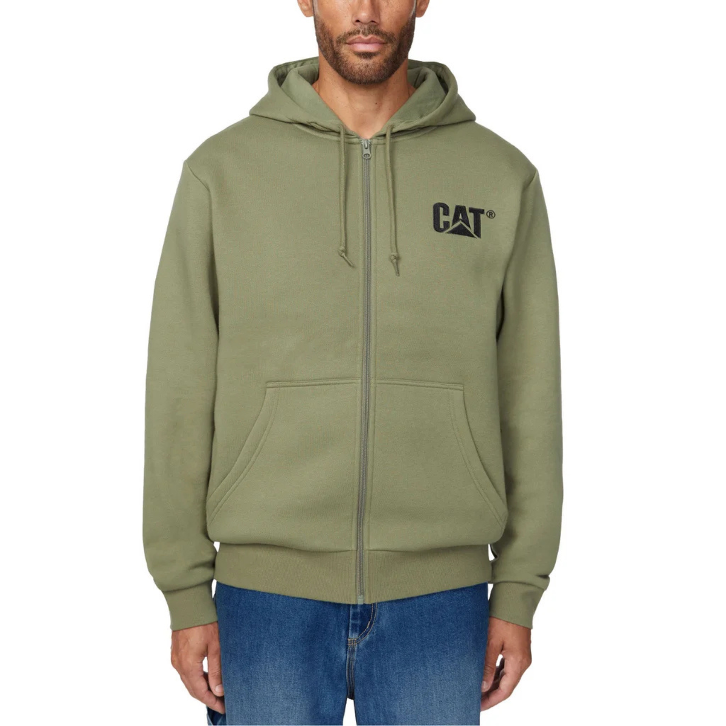CAT - Veste à Fermeture à Glissière pour Homme-Mens-Full-Zip-Hoodie-Vert-Green-1974265-1969220