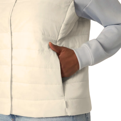 MONDETTA - Veste Sans Col pour Femme-Womens-Collarless-Vest-Crème-Cream- 1085500-1964490