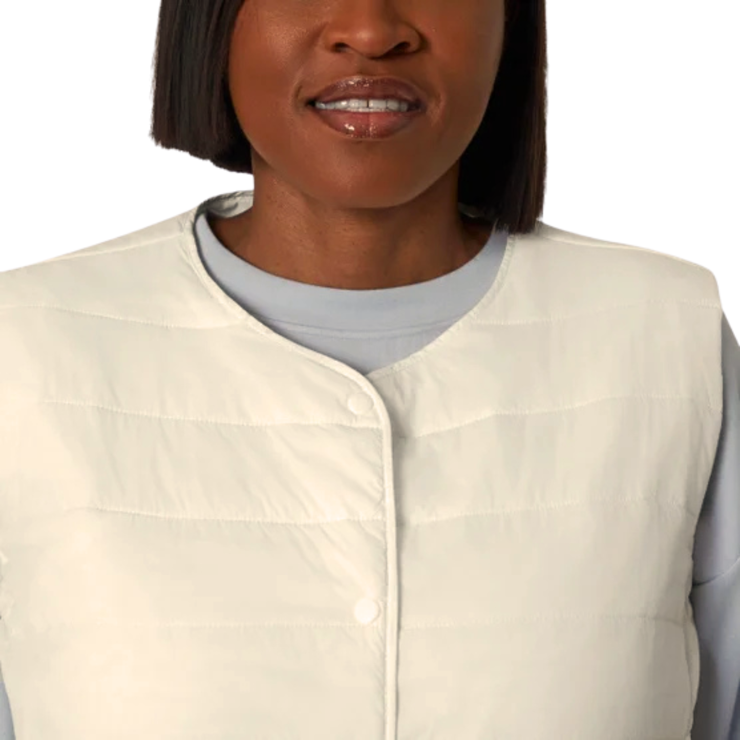 MONDETTA - Veste Sans Col pour Femme-Womens-Collarless-Vest-Crème-Cream- 1085500-1964490