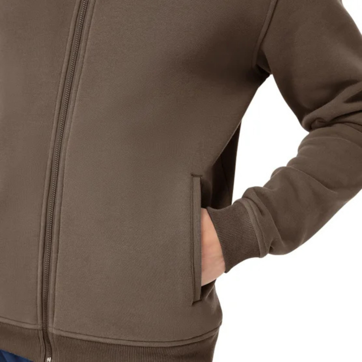 KIRKLAND SIGNATURE -  Veste à Capuche pour Homme- Mens-Full-Zip-Hoodie-Brun-Brown-7771547-1878535
