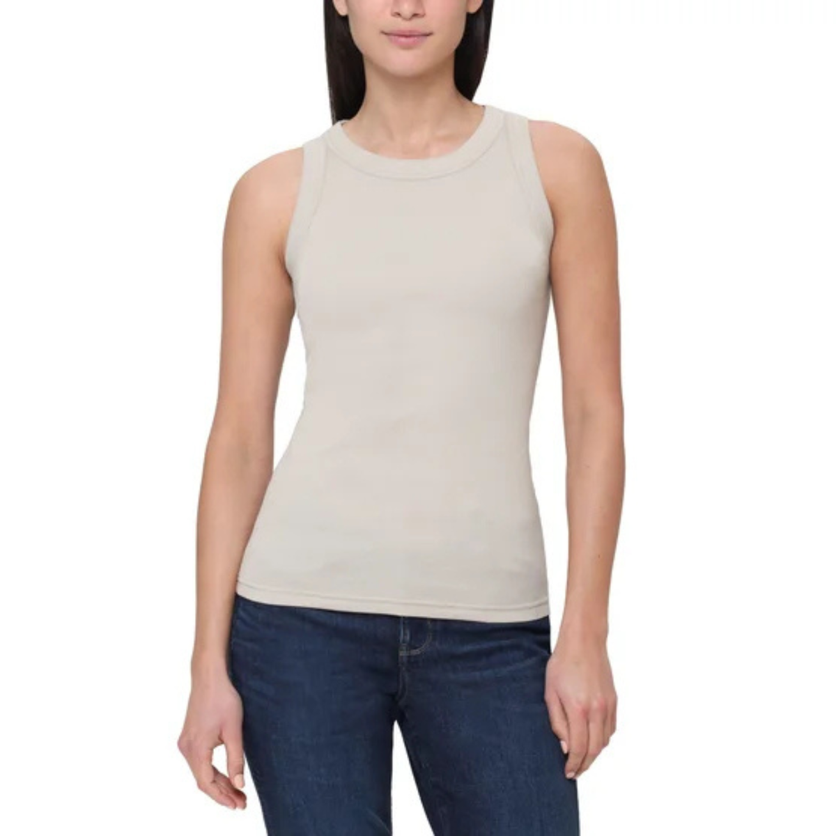 TAHARI - Ensemble de 3 Débardeurs Côtelés en Coton-3-Ribbed-cotton-tank-top-set-Marine-Beige-Brun-Navy-Beige-Brown-2988441