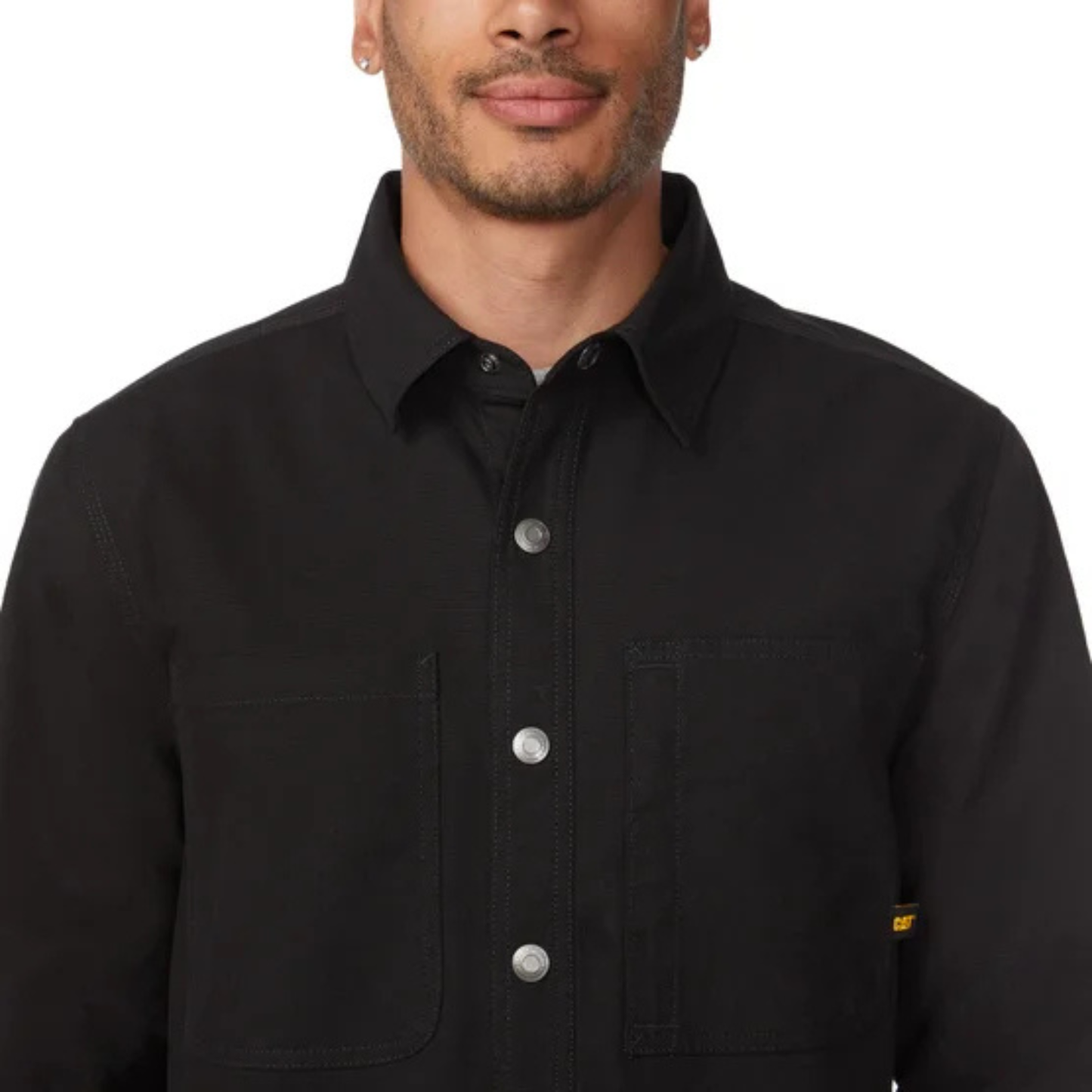 CAT - Chemise Doublée en Molleton pour Homme-Mens-Fleece-Lined-Shirt-Noir-Black-1934825-1943407