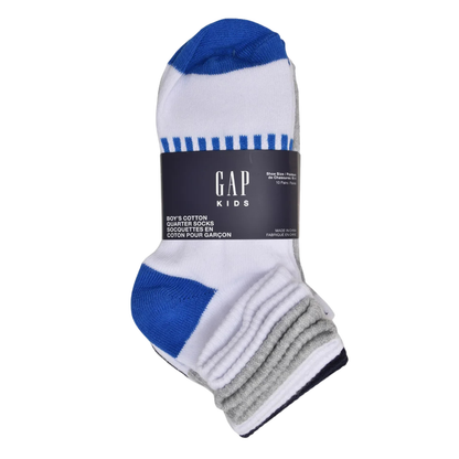 GAP KIDS - Paquet de 10 Paires de Socquettes en coton pour Garçon-Boys-Cotton-Quarter-Socks-10-Pair-Bleu-Blanc-Blue-White-1925867- 1959131