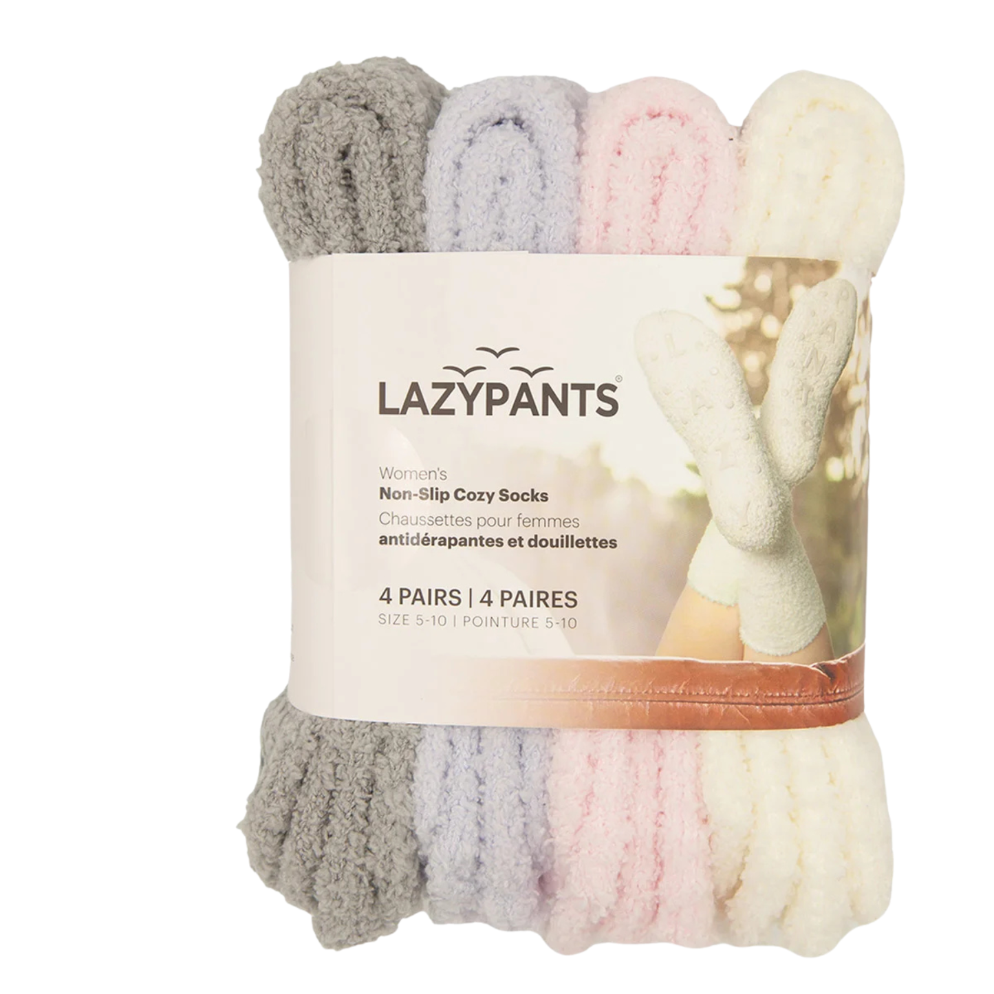 LAZYPANTS - Paquet de 4 Paires de Chaussettes Antidérapantes Pour Femme-Womens-4-Pack-Non-Slip-Socks-Pastel-Rose-Pink-1919417-1953157