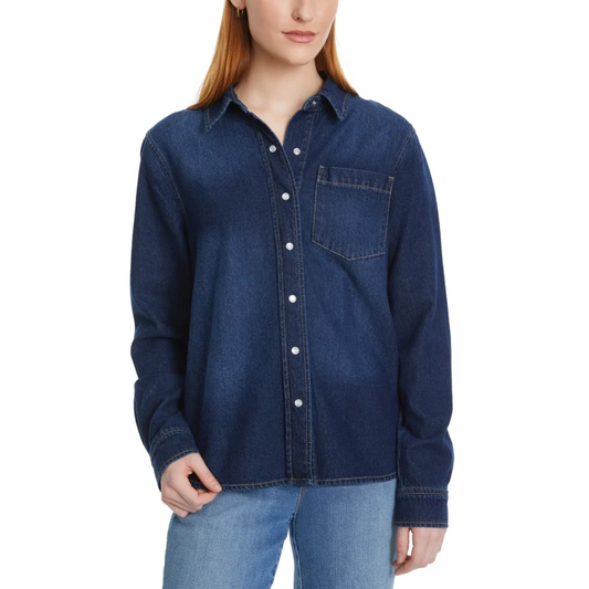 LUCKY BRAND - Chemise en Jeans pour Femme-Womens-Denim-Shirt-Bleu-Blue-1914050- 1926675