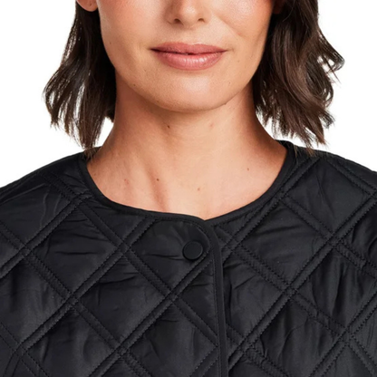 WEATHERPROOF - Veste Matelassée sans Col pour Femme-Womens-Collarless-Quilted-Jacket-Noir-Black-1184402-1973876