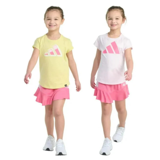 ADIDAS - Ensemble 3 Pièces pour Fille-Girls-3-piece-set-rose-jaune-pink-yellow-4248888