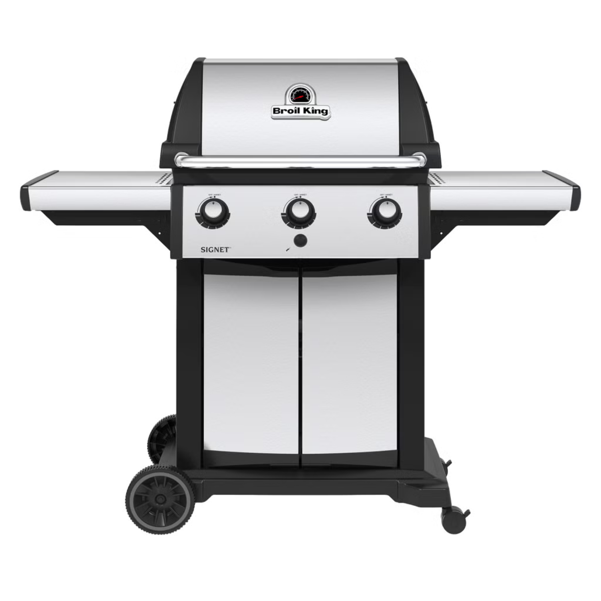 BROIL KING - Barbecue au Gaz Naturel Signet 320 PRO à 3 Brûleurs Dual-Tube avec Housse Modèle : 946817C *Boite Ouverte* - Signet 320 PRO 3-Burner Dual-Tube Natural Gas BBQ with Cover Model: 946817C *Open Box*