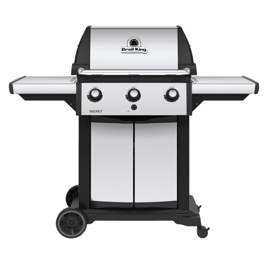 BROIL KING - Barbecue au Gaz Naturel Signet 320 PRO à 3 Brûleurs Dual-Tube avec Housse Modèle : 946817C *Boite Ouverte* - Signet 320 PRO 3-Burner Dual-Tube Natural Gas BBQ with Cover Model: 946817C *Open Box*