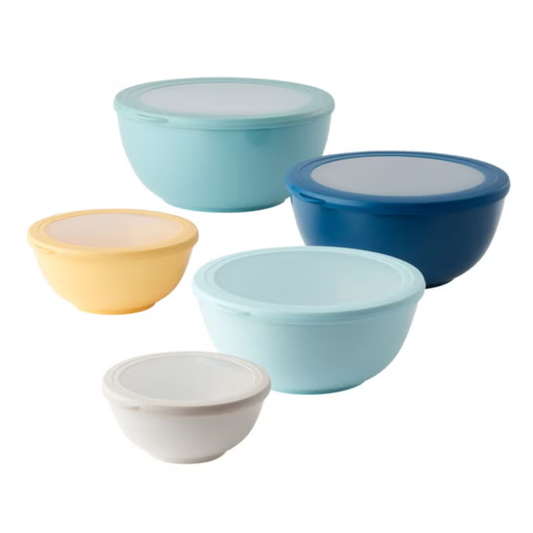 Pandex - Ensemble de bols en mélamine avec couvercles, 5-pièces | 5-Piece Melamine Bowl Set with Lids