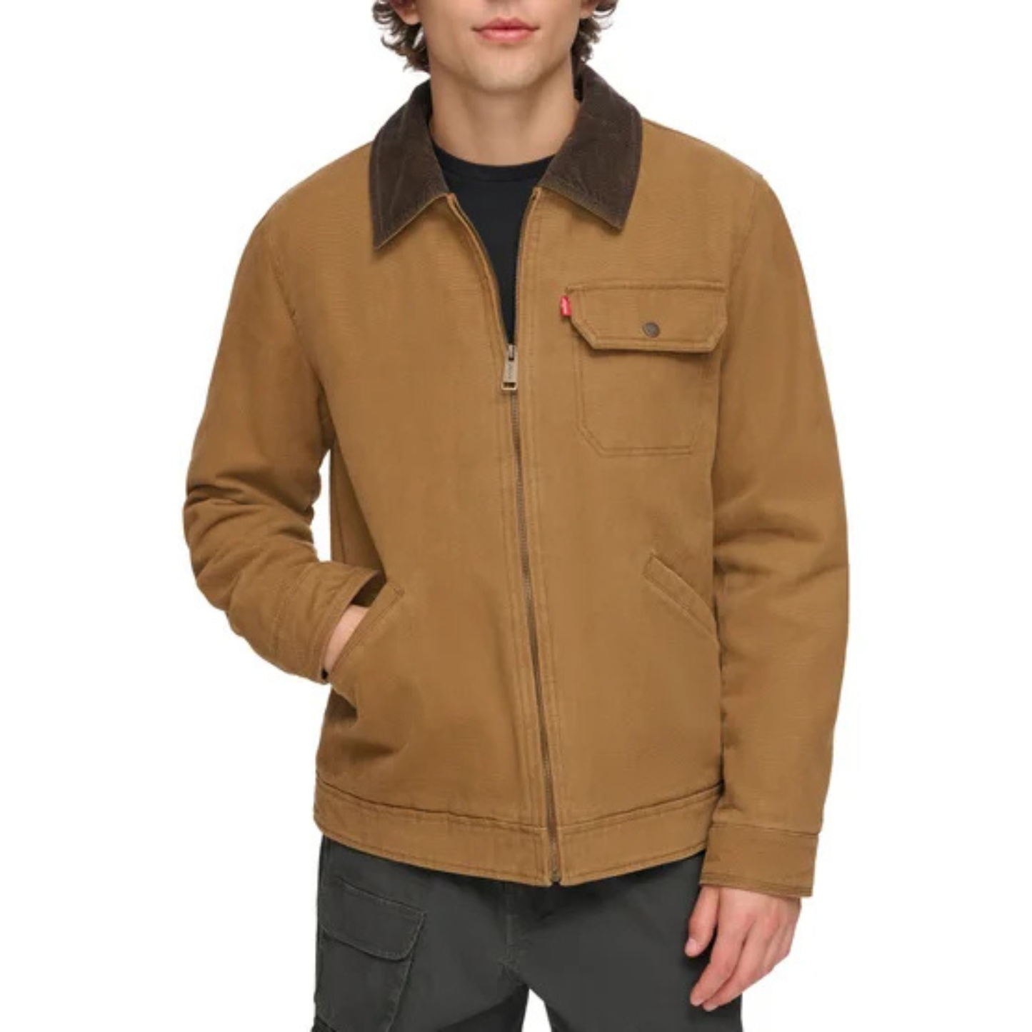 LEVI'S - Veste en Toile pour Homme-Mens-Canvas-Jacket-Brun-Brown-9027702-1961473