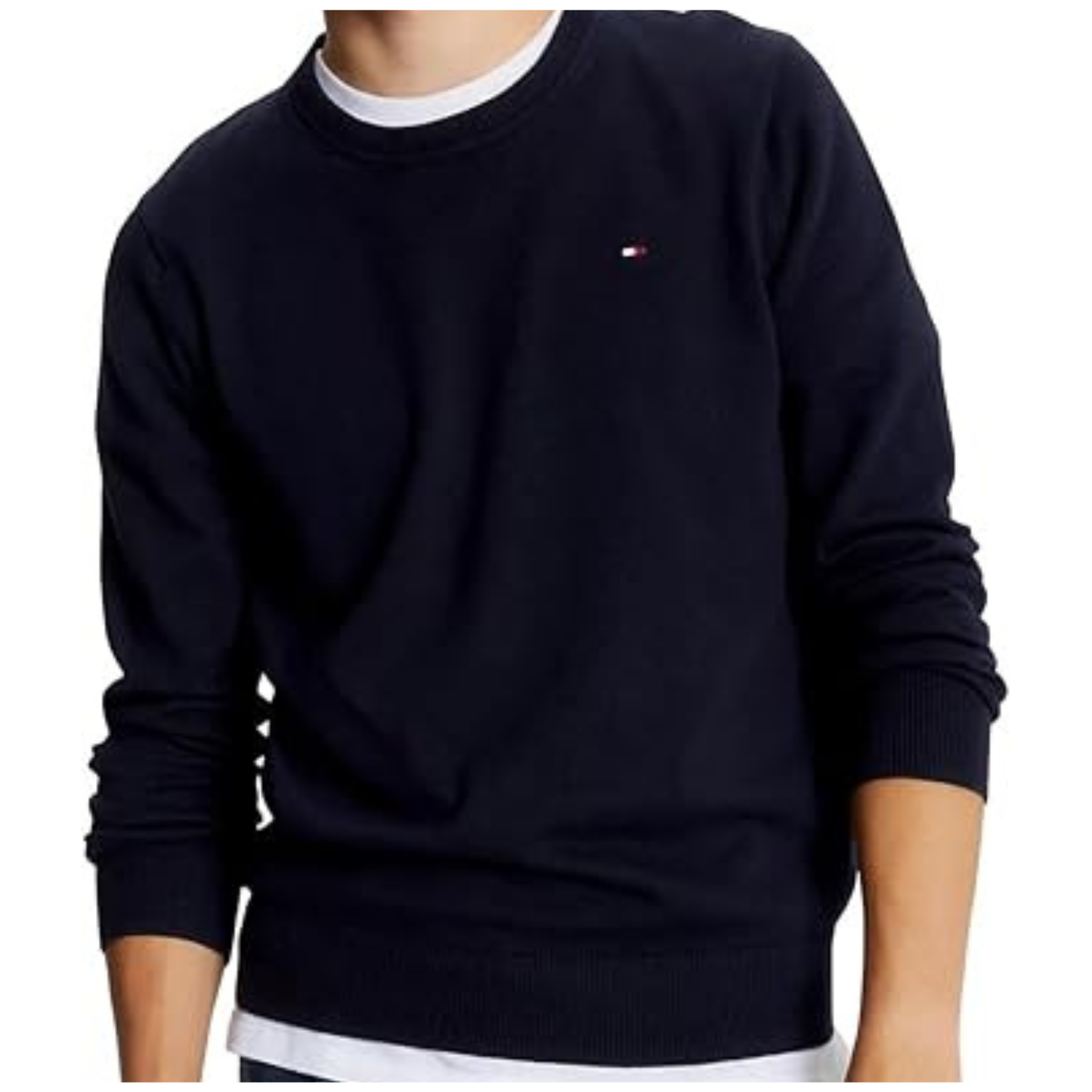 TOMMY HILFIGER - Chandail Col Rond pour Homme-Mens-Crewneck-Marine-Navy-1719895