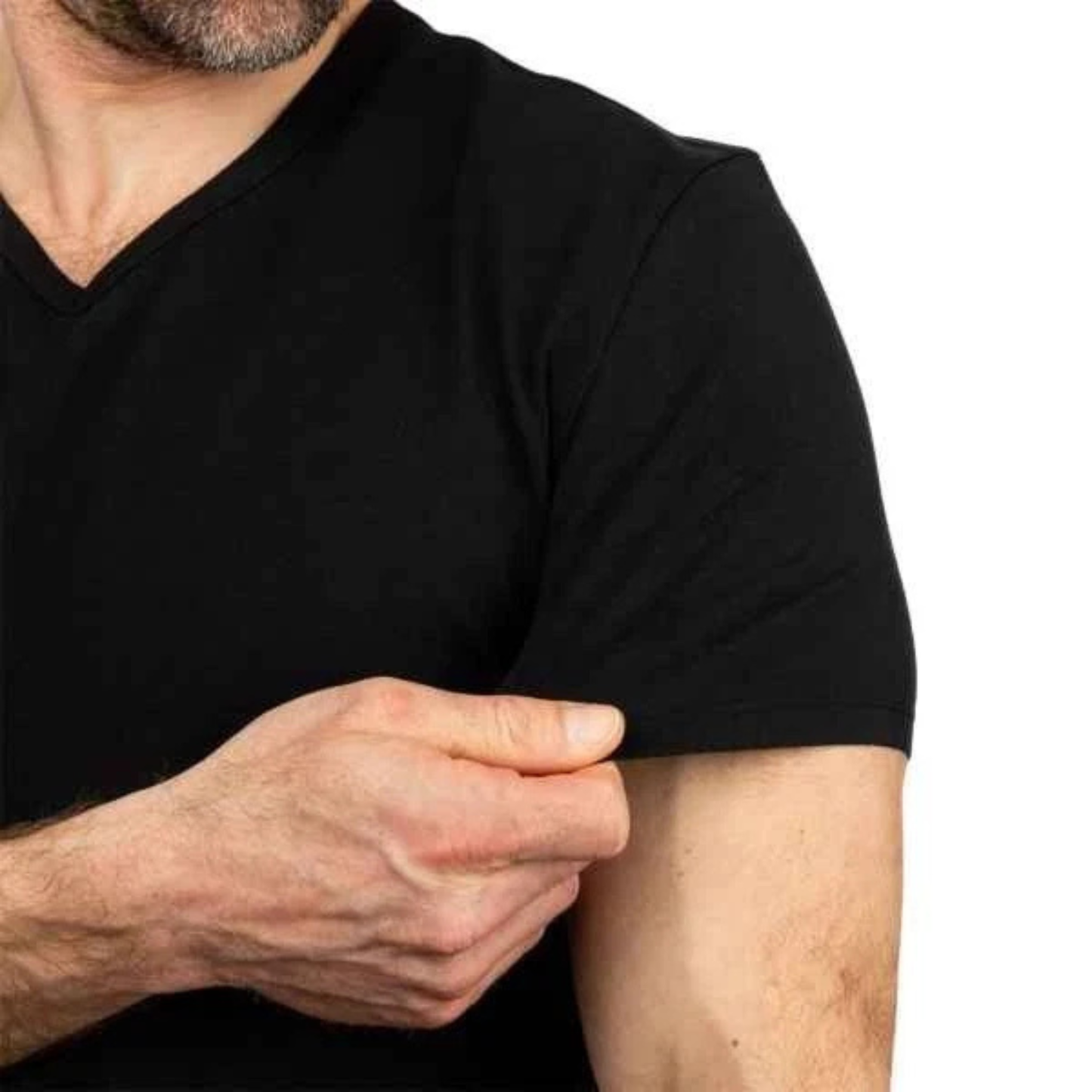 CALVIN KLEIN - Paquet de 4 Chandails à Col en V pour Homme-Mens-4-Pack-V-Neck-T-Shirt-Noir-Black-1645180