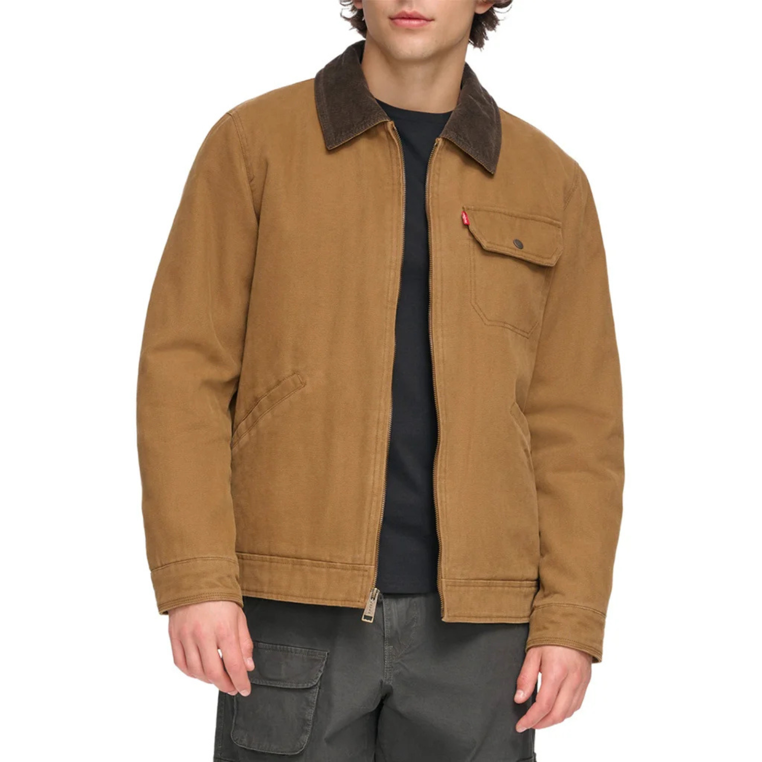 LEVI'S - Veste en Toile pour Homme-Mens-Canvas-Jacket-Brun-Brown-9027702-1961473