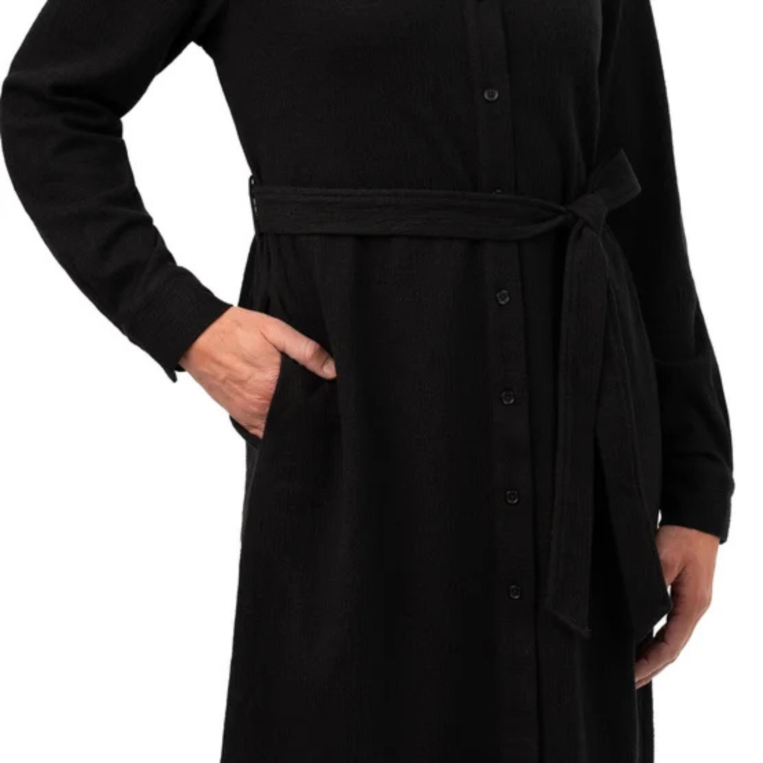 KERSH - Robe à Manches Longues pour Femme-Womens-Long-Sleeve-Dress-Noir-Black-1942127-1942122