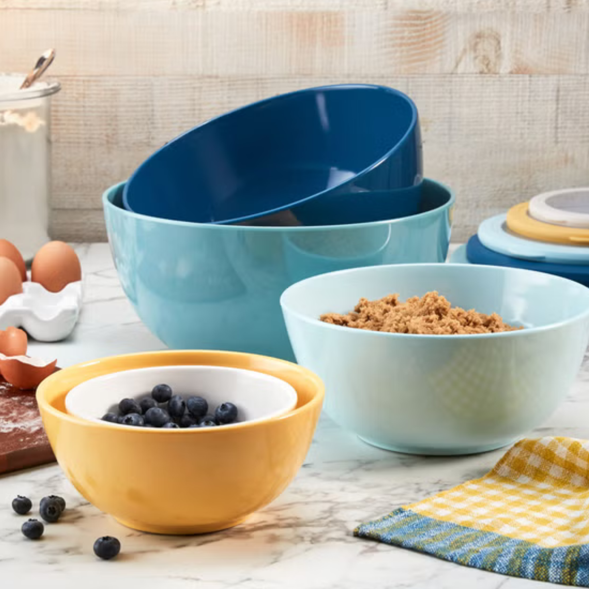 Pandex - Ensemble de bols en mélamine avec couvercles, 5-pièces | 5-Piece Melamine Bowl Set with Lids