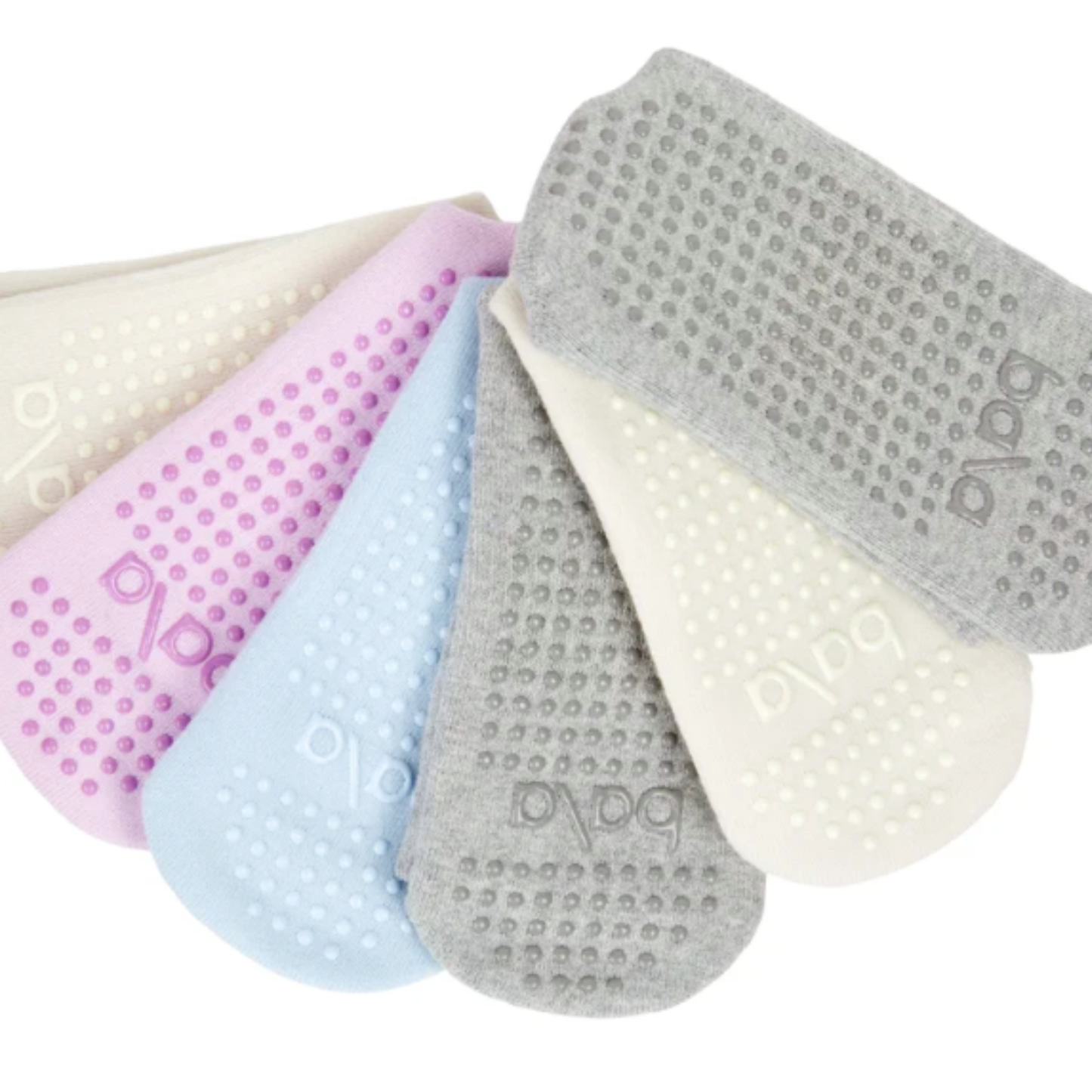 BALA - Paquet de 6 Chaussettes Antidérapantes Studio-6-Pack-Studio-Grip-Sock-Multi-Beige-blanc-bleu-rose-gris-White-blue-pink-grey-1993572-2023255