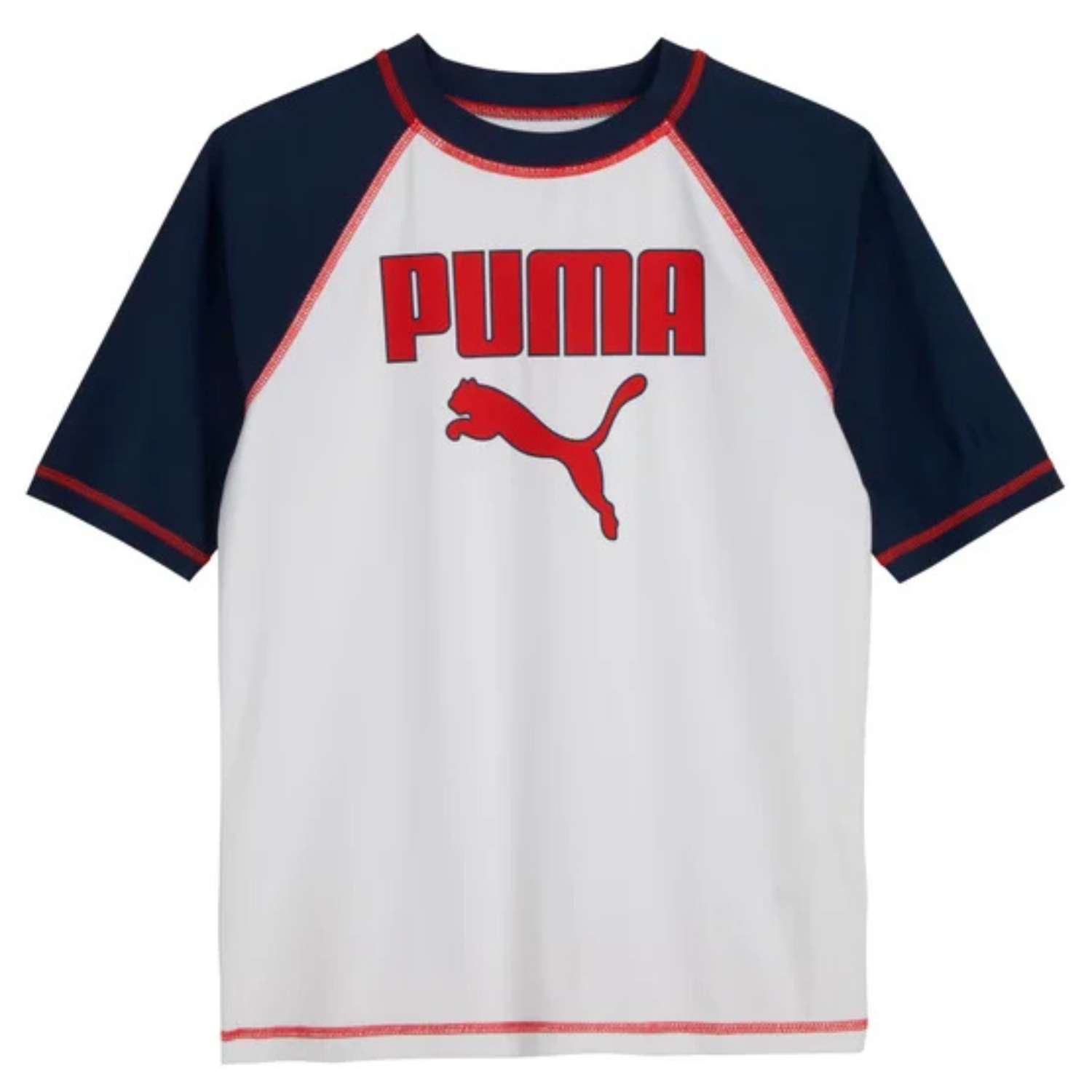 PUMA - Ensemble 2 Pièces Maillot Dermoprotecteur pour Garçon-Boys-rashguard-swin-set-2-piece-Rouge-Blanc-Marine-Red-White-Navy-7325501-1969744