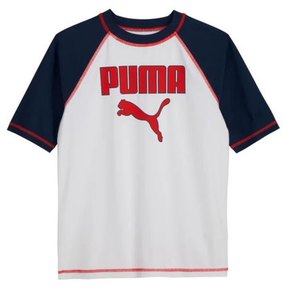 PUMA - Ensemble 2 Pièces Maillot Dermoprotecteur pour Garçon-Boys-rashguard-swin-set-2-piece-Rouge-Blanc-Marine-Red-White-Navy-7325501-1969744