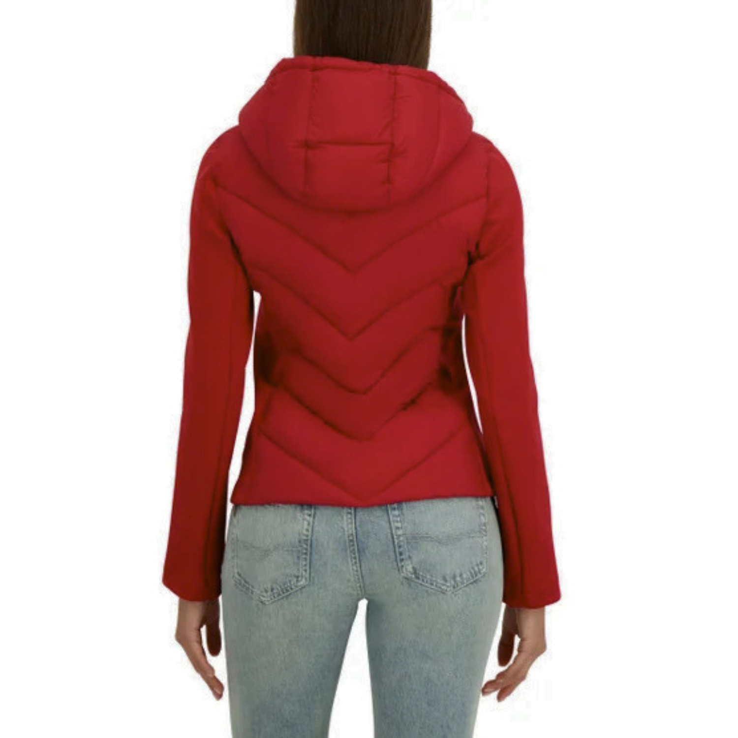 DKNY - Manteau en Matériaux Mixte pour Femme-Womens-Mixed-Media-Jacket-1137700-1950782-Rouge-Red